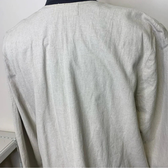 Blackford Design Lagenlook Cotton Linen Blend Open Front Cardigan One Size - Picture 7 of 11